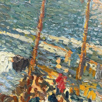 Boats At Collioure On July 14 Henri Martin hmt4 canvas print