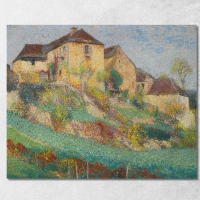 The Big House Of La Combe At Labastide-Du-Vert In Summer Henri Martin hmt35 canvas print 