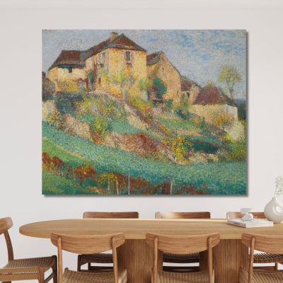 The Big House Of La Combe At Labastide-Du-Vert In Summer Henri Martin hmt35 canvas print 