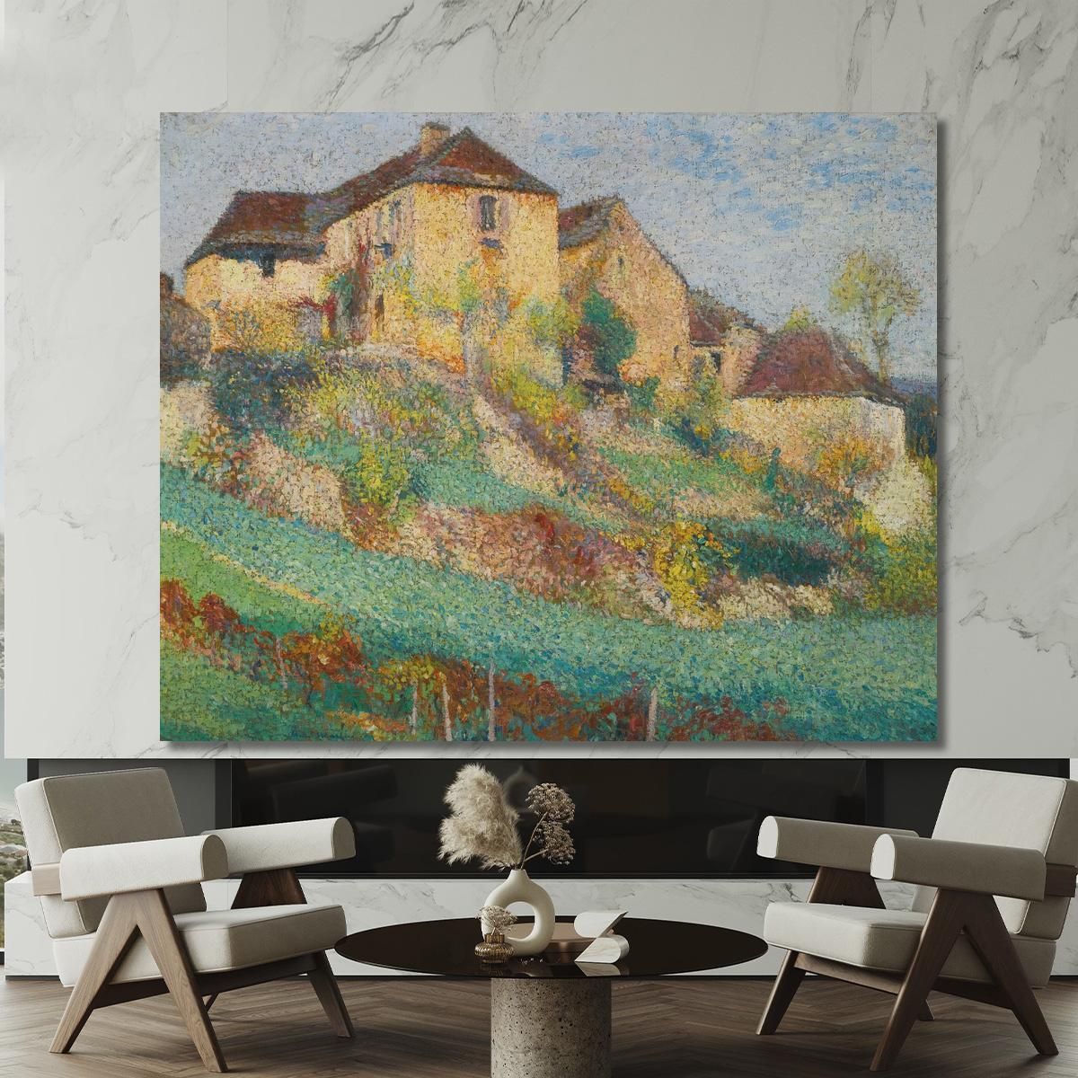 The Big House Of La Combe At Labastide-Du-Vert In Summer Henri Martin hmt35 canvas print 