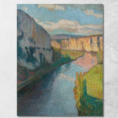 The Lot Valley Near Saint-Cirq-Lapopie Henri Martin hmt40 canvas print
