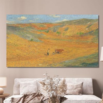 The Ploughman At The Bottom Of A Valley Henri Martin hmt46 canvas print 