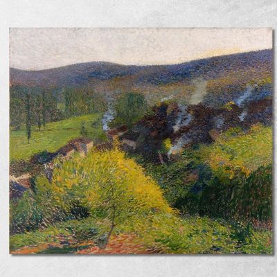 The Cottages At Evening Henri Martin hmt54 canvas print 