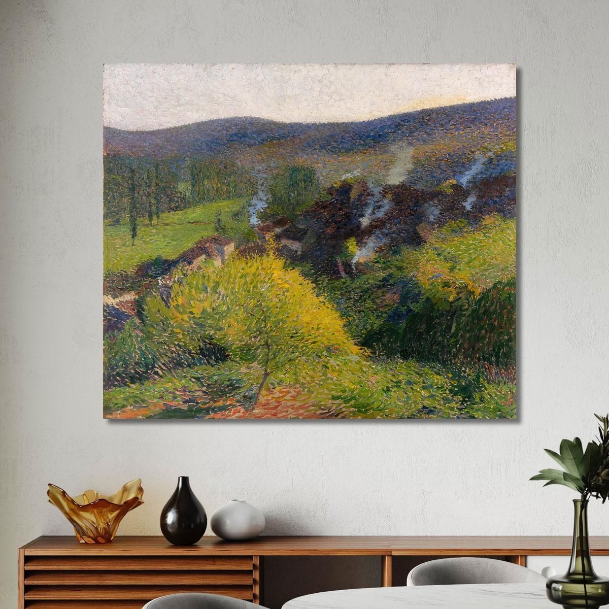 The Cottages At Evening Henri Martin hmt54 canvas print 