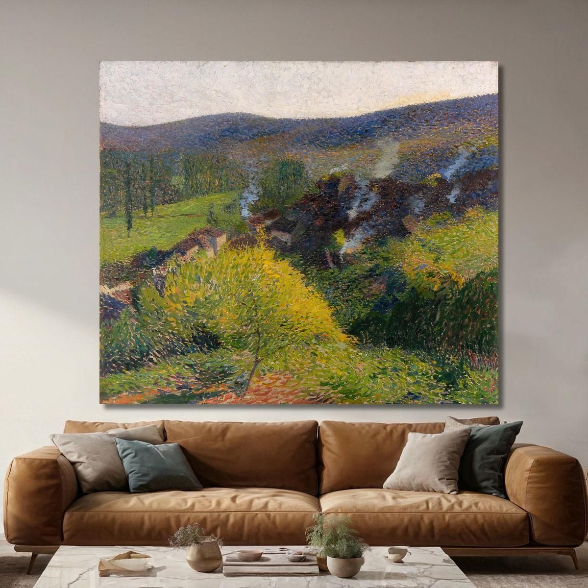 The Cottages At Evening Henri Martin hmt54 canvas print 