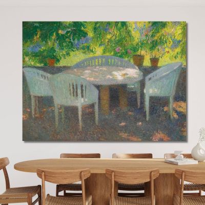Under The Large Chestnut Tree Of Marquayrol Henri Martin hmt77 canvas print 