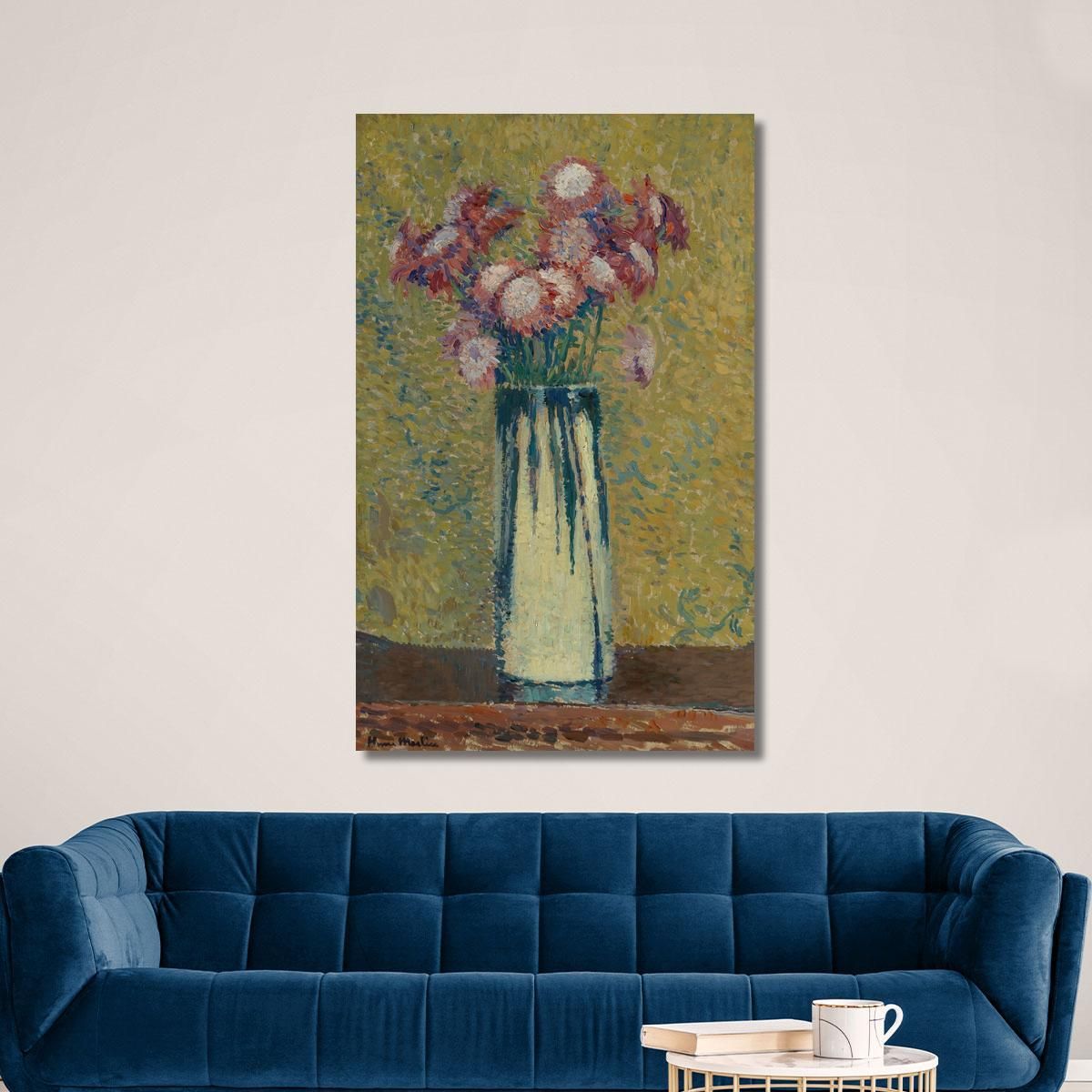 Vase Of Flowers Henri Martin hmt84 canvas print 