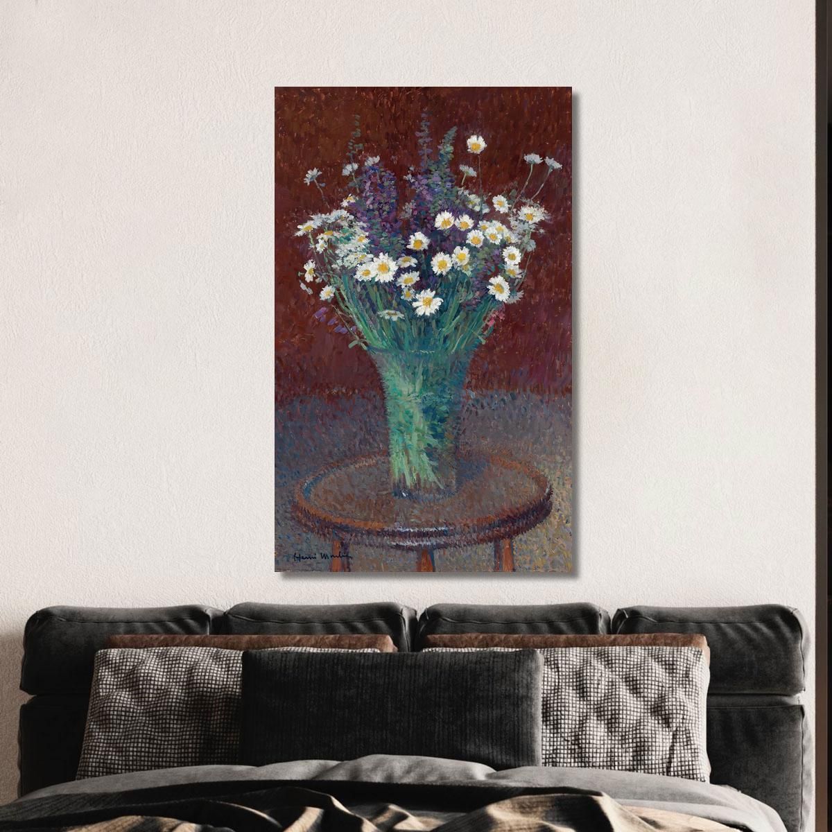 Vase Of Daisies Henri Martin hmt85 canvas print 
