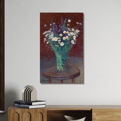 Vase Of Daisies Henri Martin hmt85 canvas print 