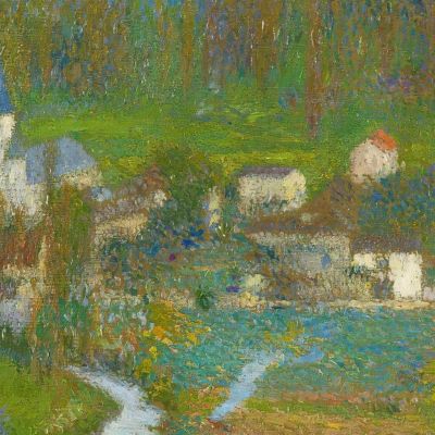 General View Of Labastide-Du-Vert From The Top Of The Park Of Marquayrol Henri Martin hmt88 canvas print