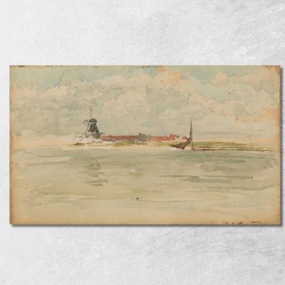A Little Red Note Dordrecht James Abbott McNeill Whistler jam1 canvas print 