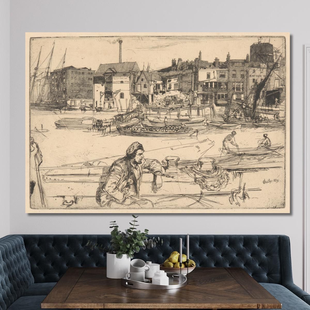 Black Lion Wharf James Abbott McNeill Whistler jam24 canvas print 
