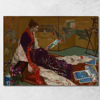 Caprice In Purple And Gold The Golden Screen James Abbott McNeill Whistler jam28 canvas print 