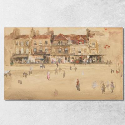 Red And Brown-Hoxton James Abbott McNeill Whistler jam90 canvas print 