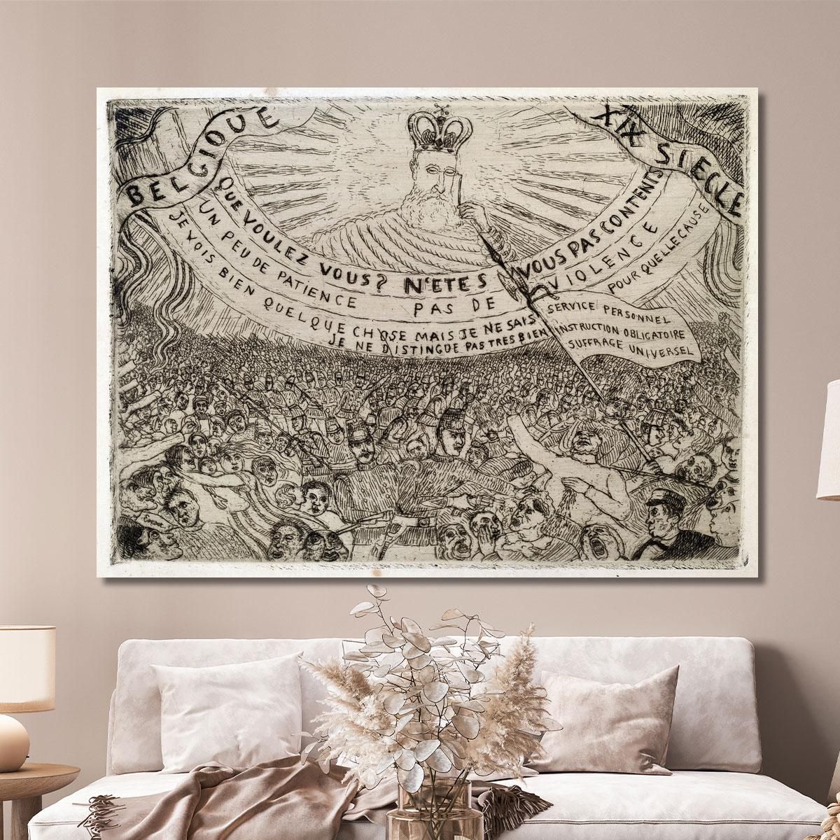 Belgium In The Xixth Century James Ensor jen7 canvas print 