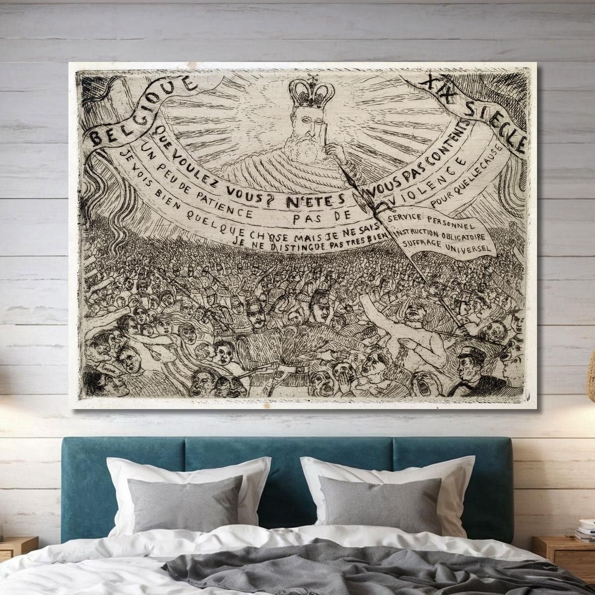 Belgium In The Xixth Century James Ensor jen7 canvas print 