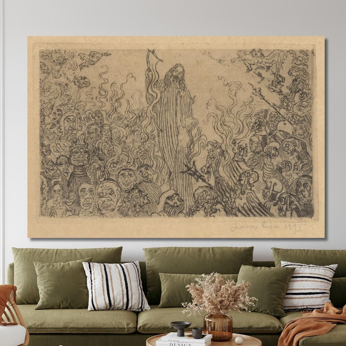 Christ Descends Into Hell James Ensor jen13 canvas print 