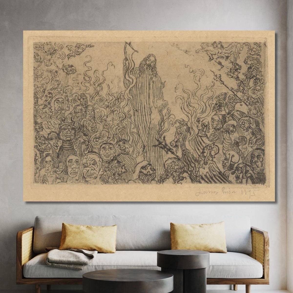 Christ Descends Into Hell James Ensor jen13 canvas print 