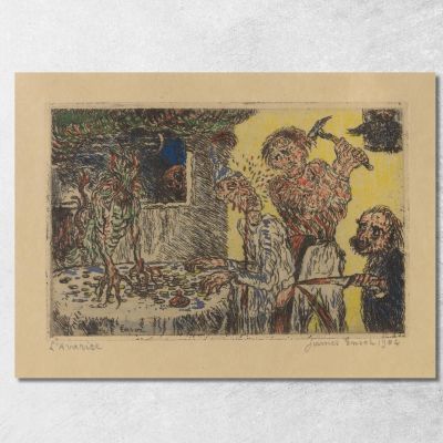 Avarice James Ensor jen21 canvas print 