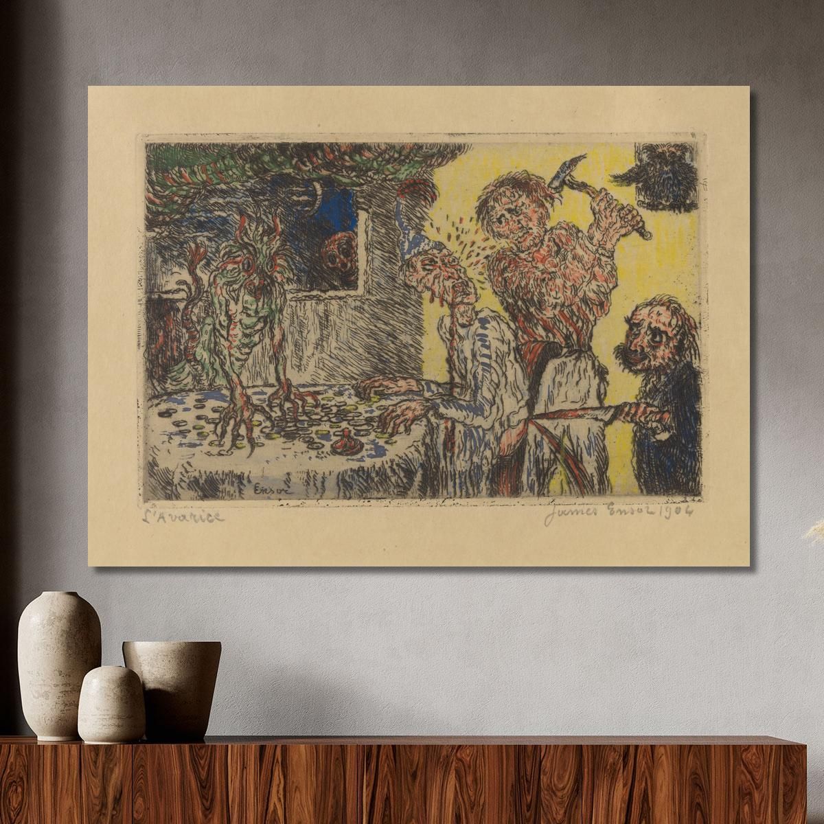 Avarice James Ensor jen21 canvas print 