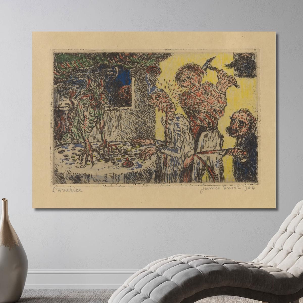 Avarice James Ensor jen21 canvas print 