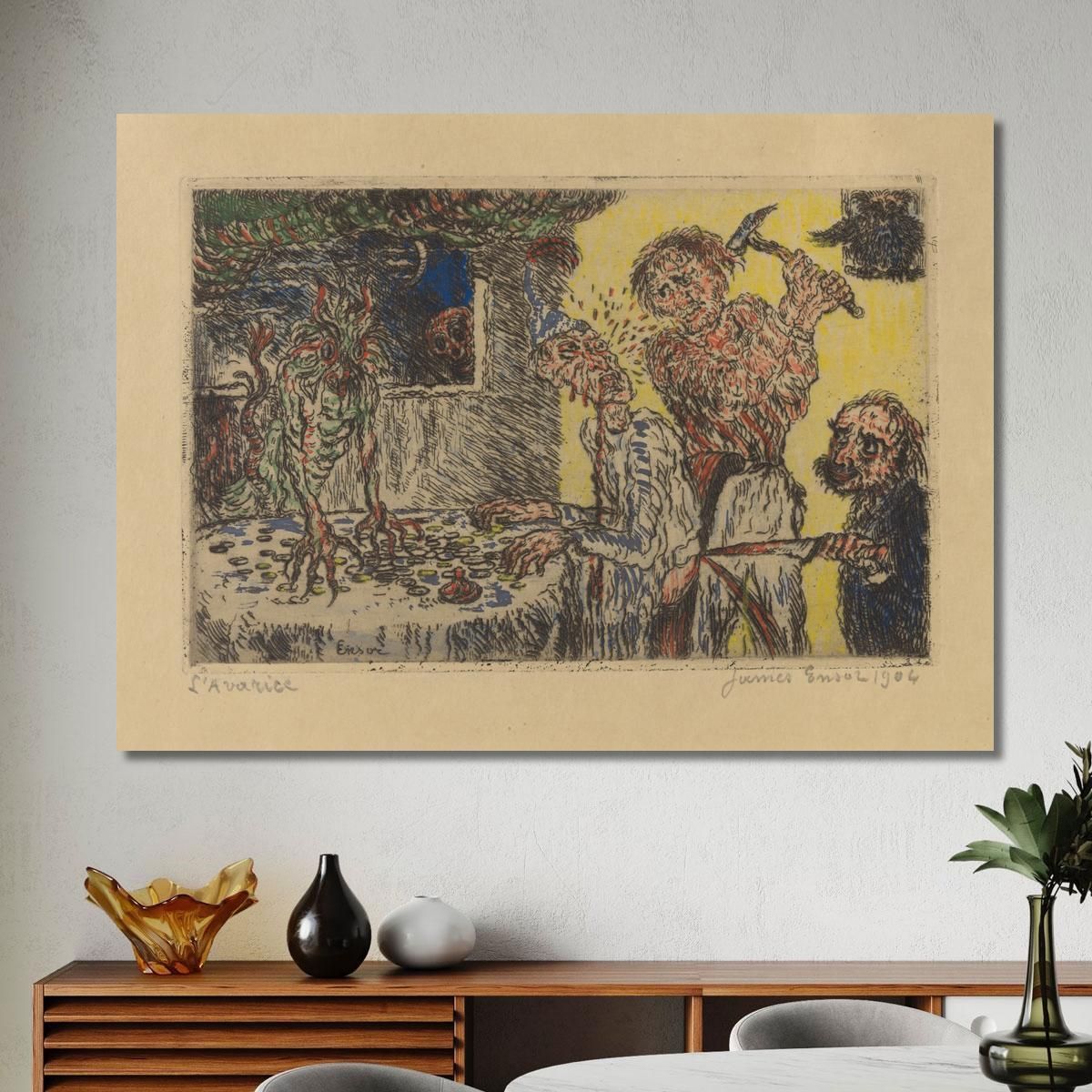 Avarice James Ensor jen21 canvas print 