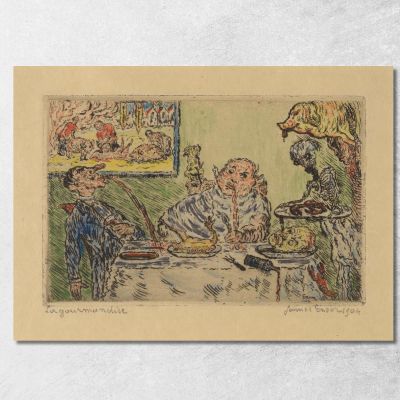 Gluttony James Ensor jen23 canvas print 