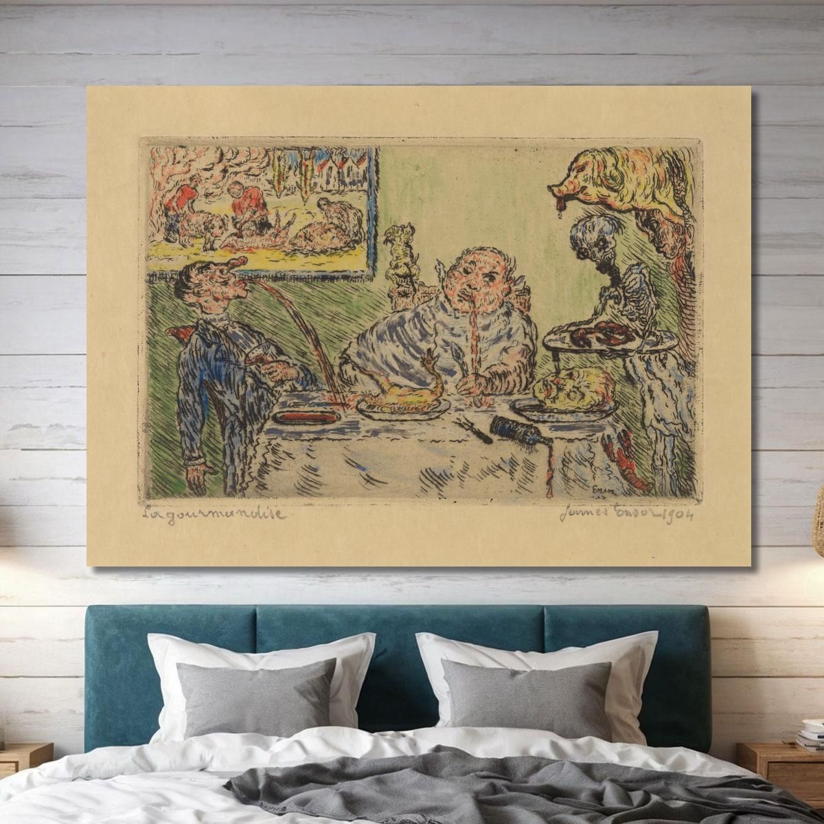 Gluttony James Ensor jen23 canvas print 