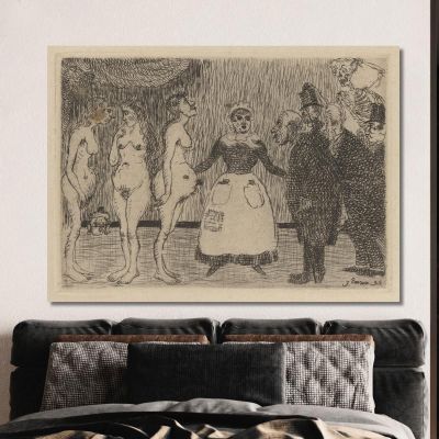 The Old Scoundrels James Ensor jen34 canvas print 