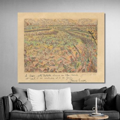 The Battle Of The Golden Spurs James Ensor jen37 canvas print 