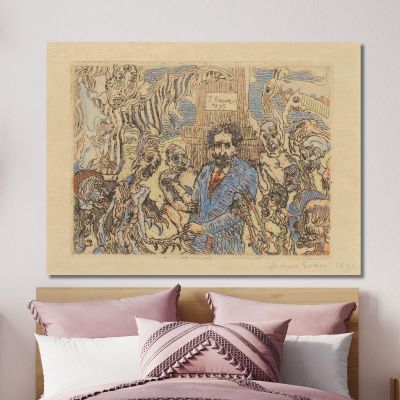 Devils Teasing Me James Ensor jen43 canvas print 