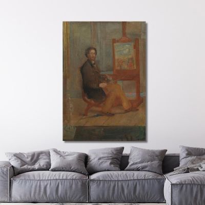 Ensor At His Easel James Ensor jen46 canvas print 