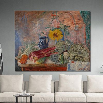 Flowers And Vegetables James Ensor jen50 canvas print 
