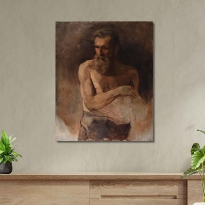 Old Man James Ensor jen72 canvas print 