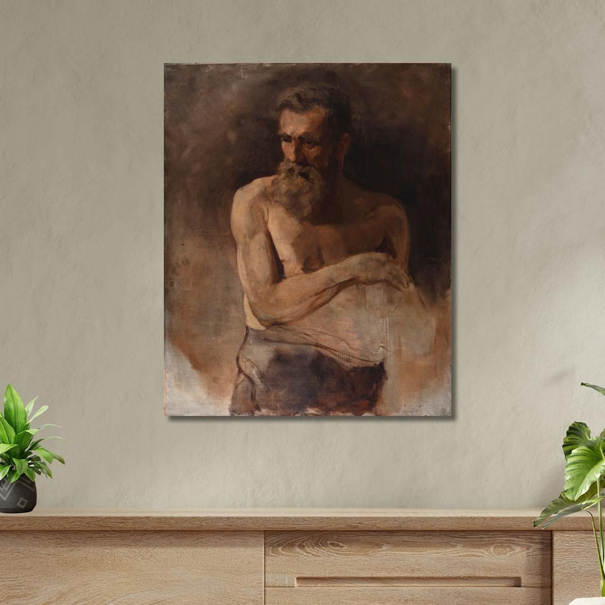 Old Man James Ensor jen72 canvas print 