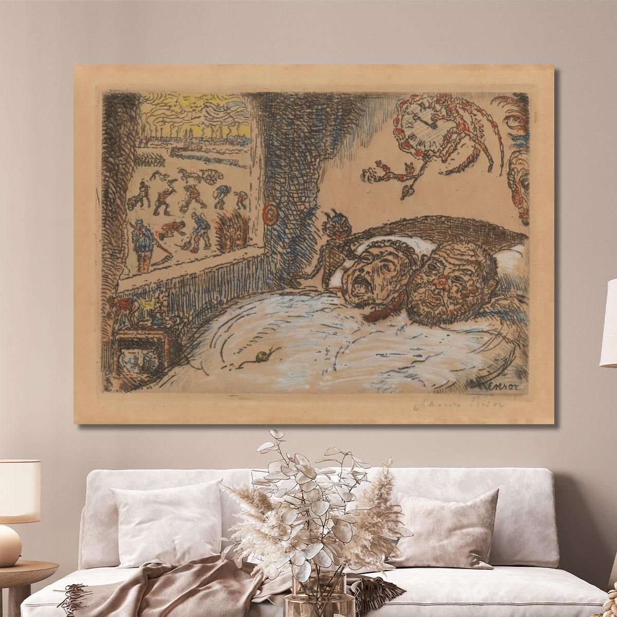Sloth James Ensor jen85 canvas print 