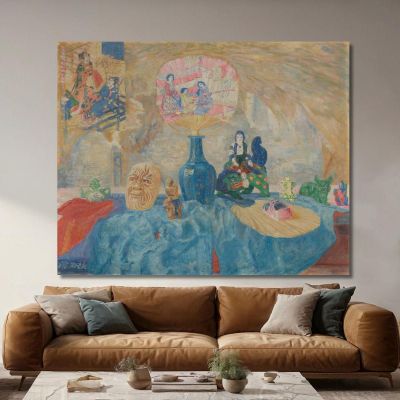 Still Life With Chinoiseries 2 James Ensor jen86 canvas print 