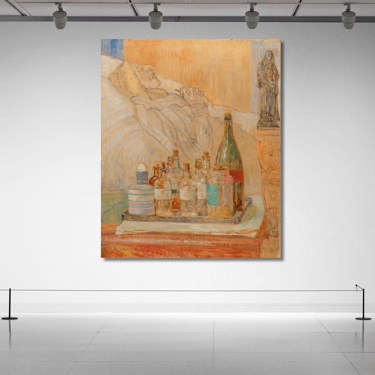 The Artist'S Mother In Death James Ensor jen89 canvas print 