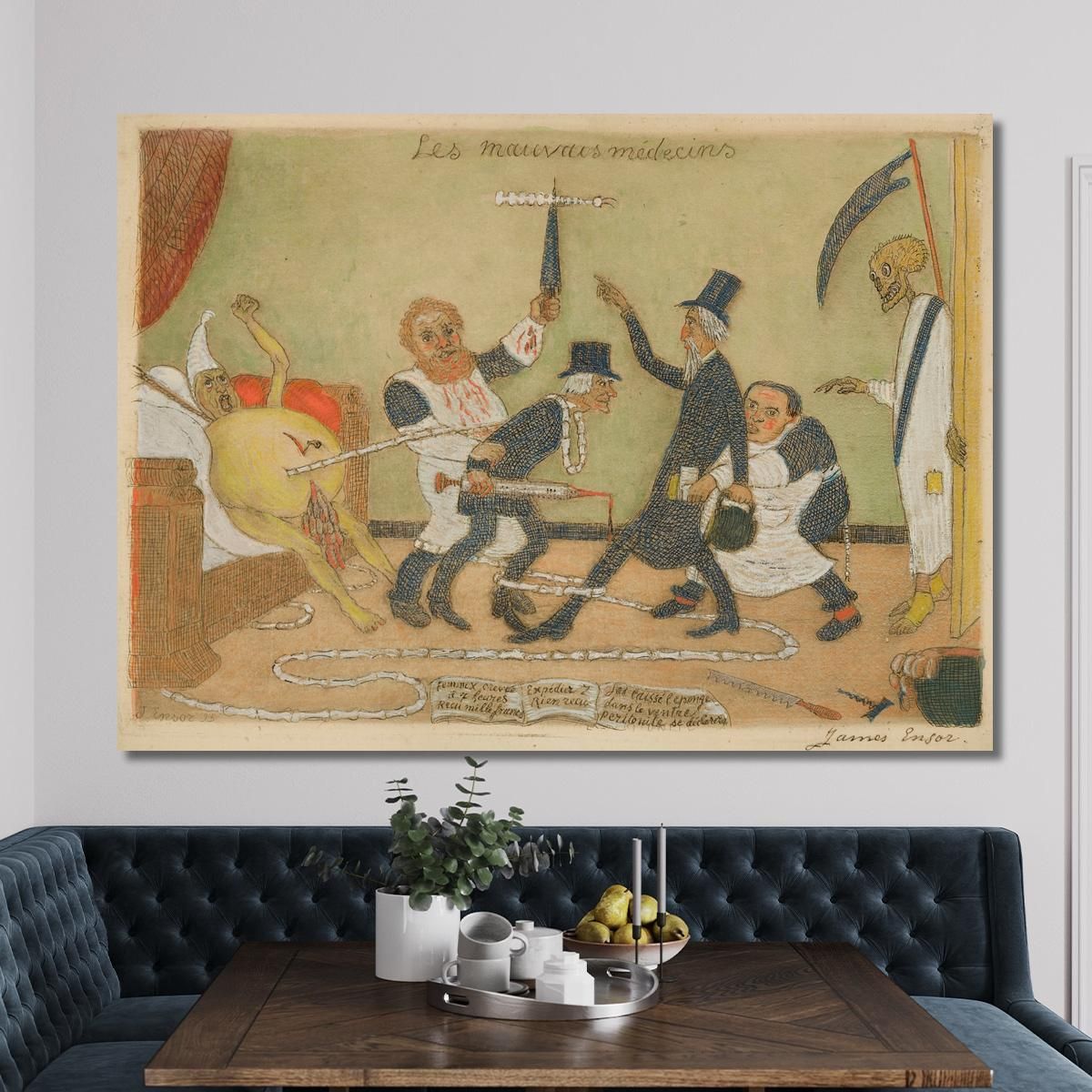 The Bad Doctors James Ensor jen90 canvas print 
