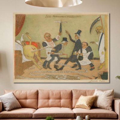 The Bad Doctors James Ensor jen90 canvas print 