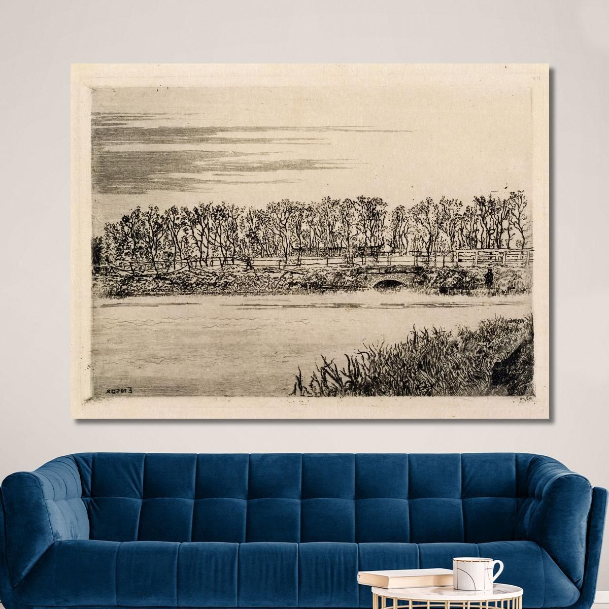The Bridge In The Wood At Ostend James Ensor jen94 canvas print 