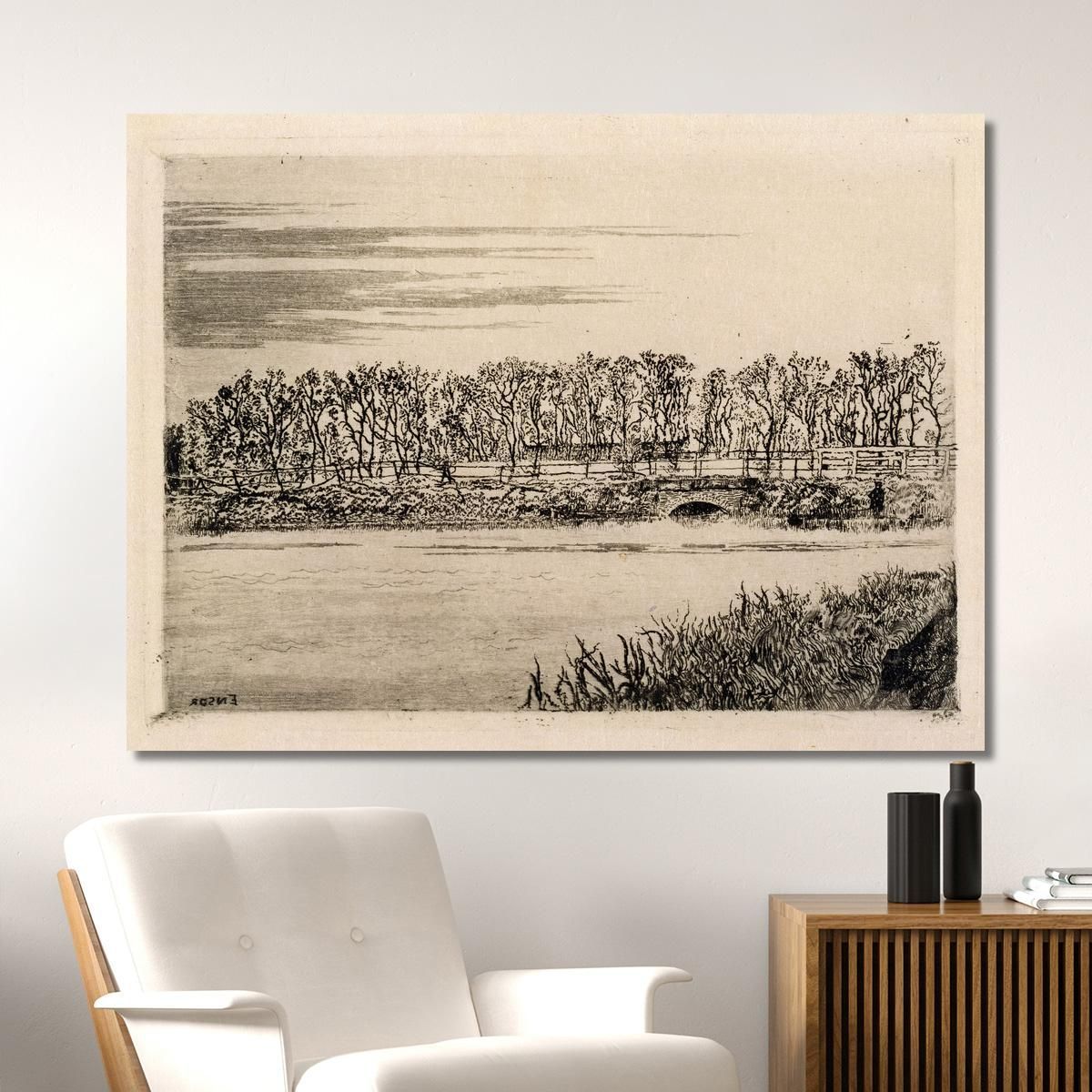The Bridge In The Wood At Ostend James Ensor jen94 canvas print 