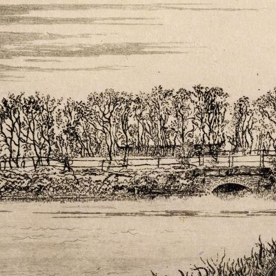 The Bridge In The Wood At Ostend James Ensor jen94 canvas print