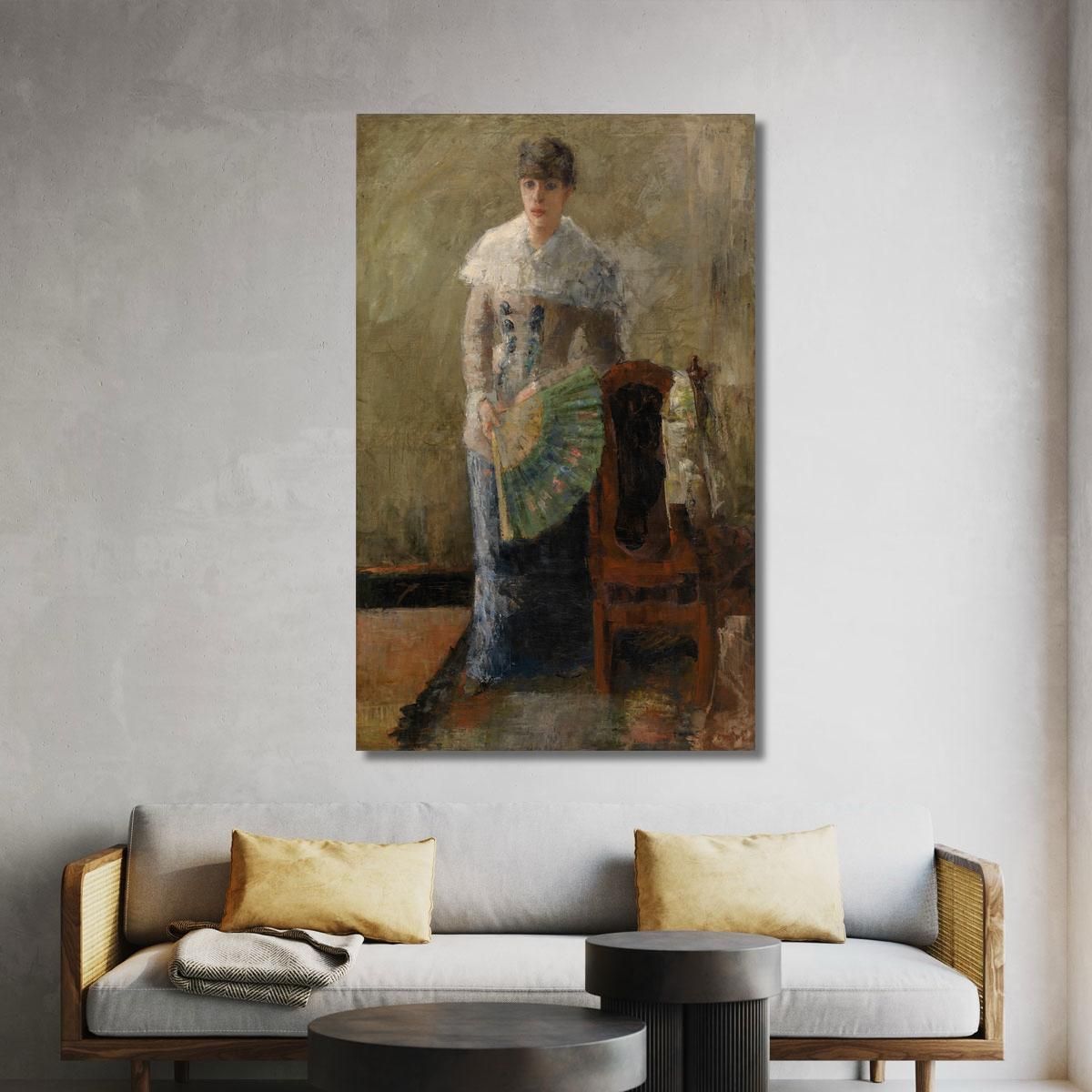 The Lady With The Fan James Ensor jen99 canvas print 