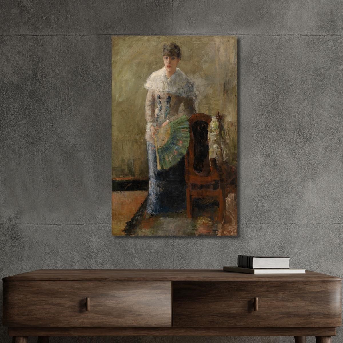 The Lady With The Fan James Ensor jen99 canvas print 