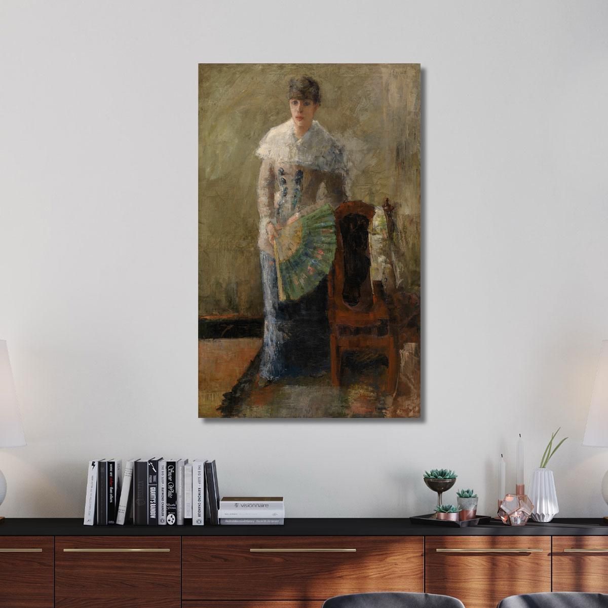 The Lady With The Fan James Ensor jen99 canvas print 