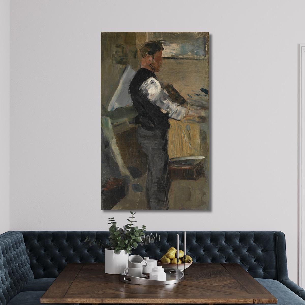 Willy Finch In The Studio James Ensor jen118 canvas print 