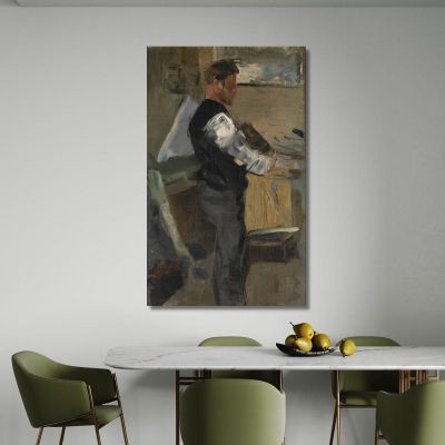 Willy Finch In The Studio James Ensor jen118 canvas print 