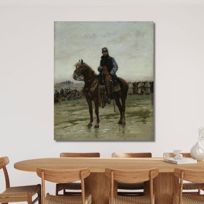 A Mounted Officer Jean-Baptiste Édouard Detaille jbd4 canvas print 