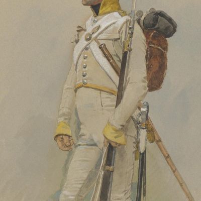 A Standing Grenadier Of The Municipal Guard Jean-Baptiste Édouard Detaille jbd5 canvas print